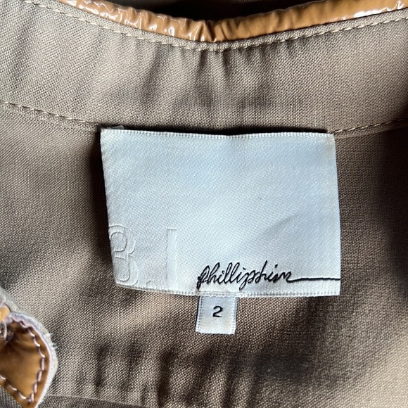 3.1 Phillip Lim Hi-Lo Wool Blend Sleeveless Dress with Leather Collar - Picture 13 of 15